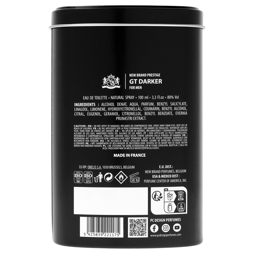 GT Darker by New Brand for Men - 3.3 oz EDT Spray - Picture 4 of 4